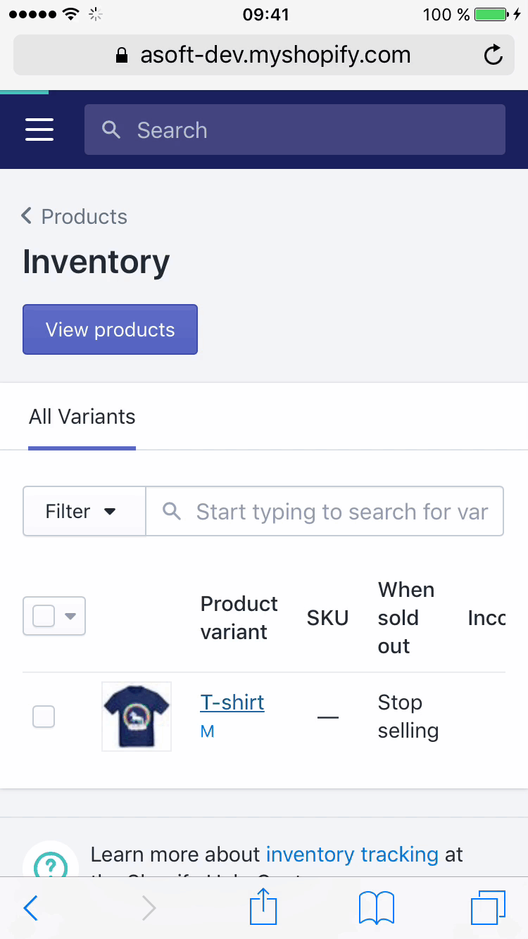 Update inventory